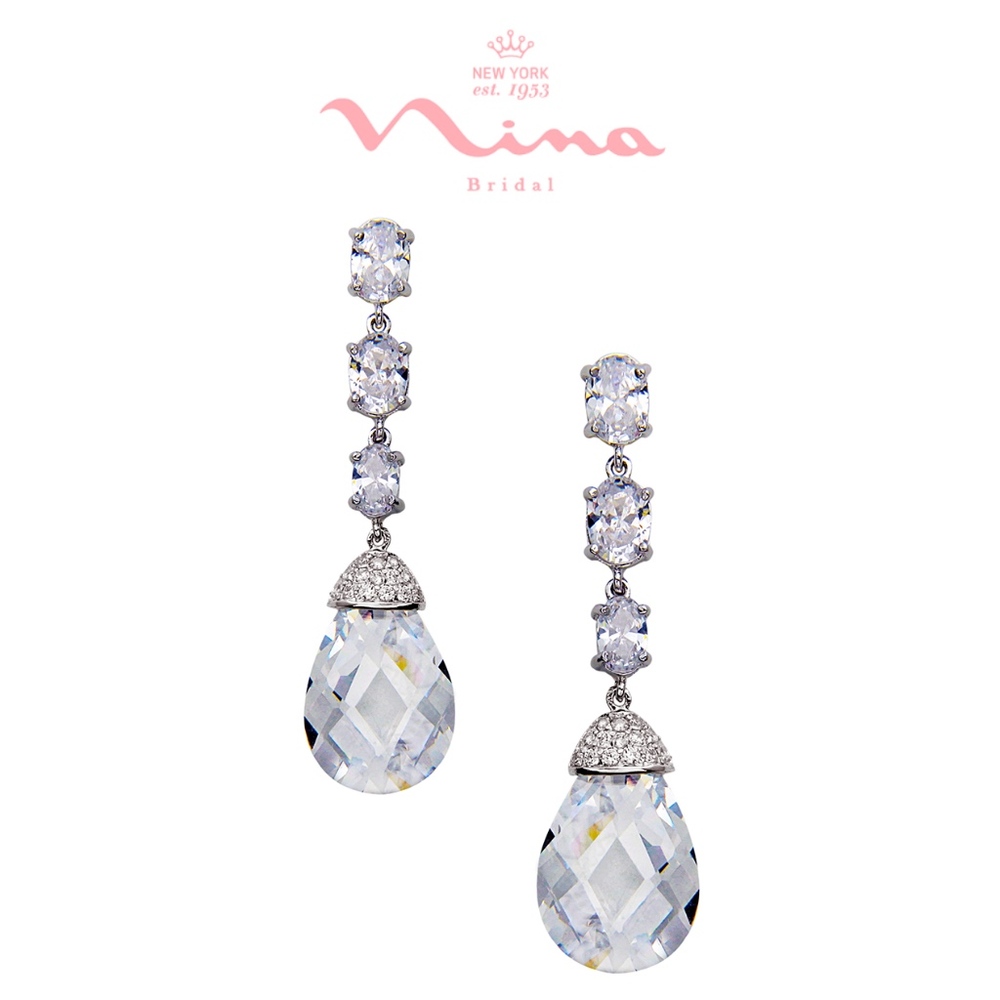 HOST PICK 💕Nina Kaytee Silver/CZ Earring💕 - Picture 1 of 4